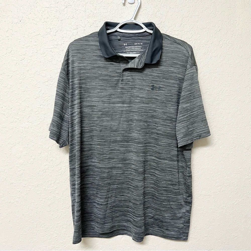 Under Armour The Performance Polo Short Sleeve Golf Shirt Gray Size L